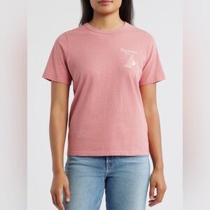 Faherty | Nantucket Sunwashed Cotton Graphic T-Shirt in Faded Flag size Med NWT